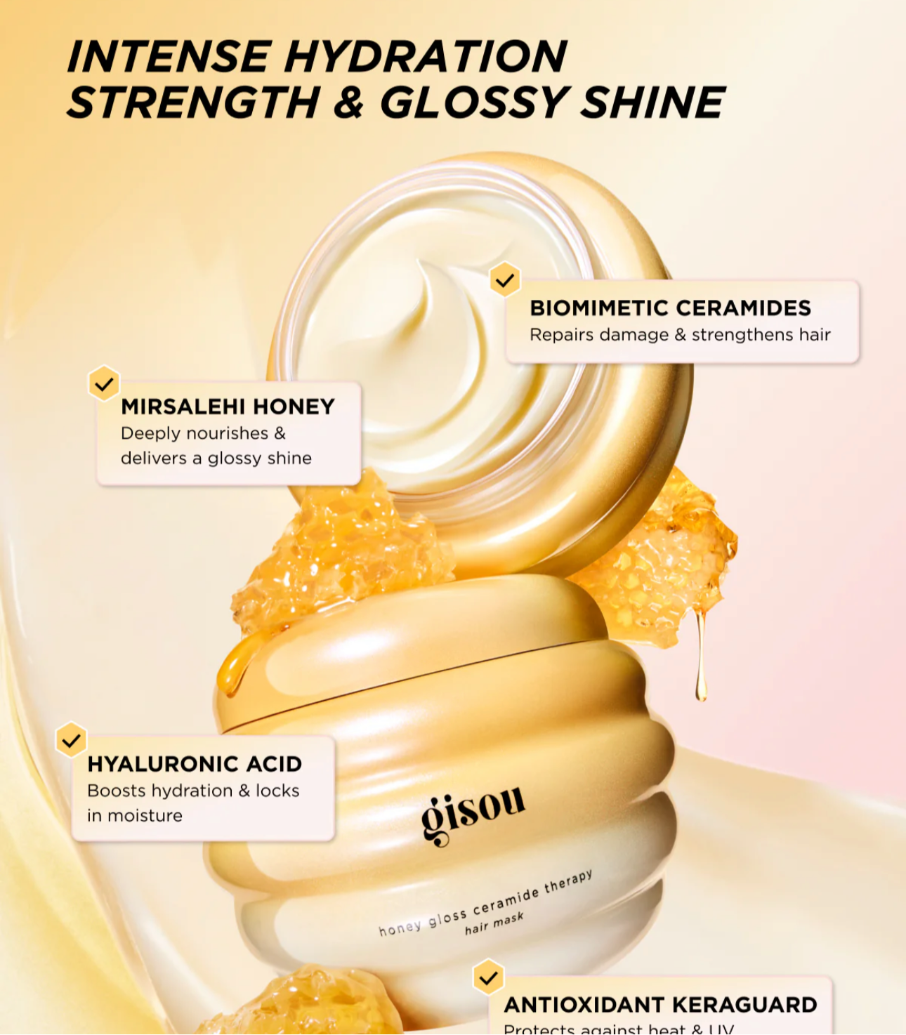 Gisou-Honey Gloss Ceramide Therapy Hair Mask