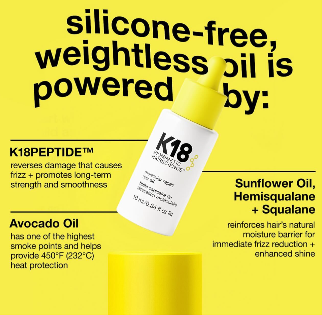 K18-molecular repair hair oil