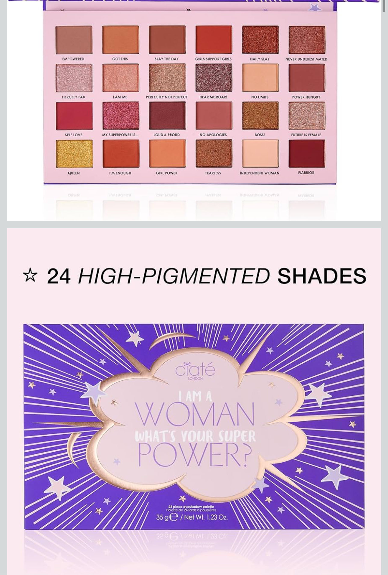 Ciaté London- I Am Woman Eyeshadow Palette, 24 Creamy and Highly Pigmented Shades