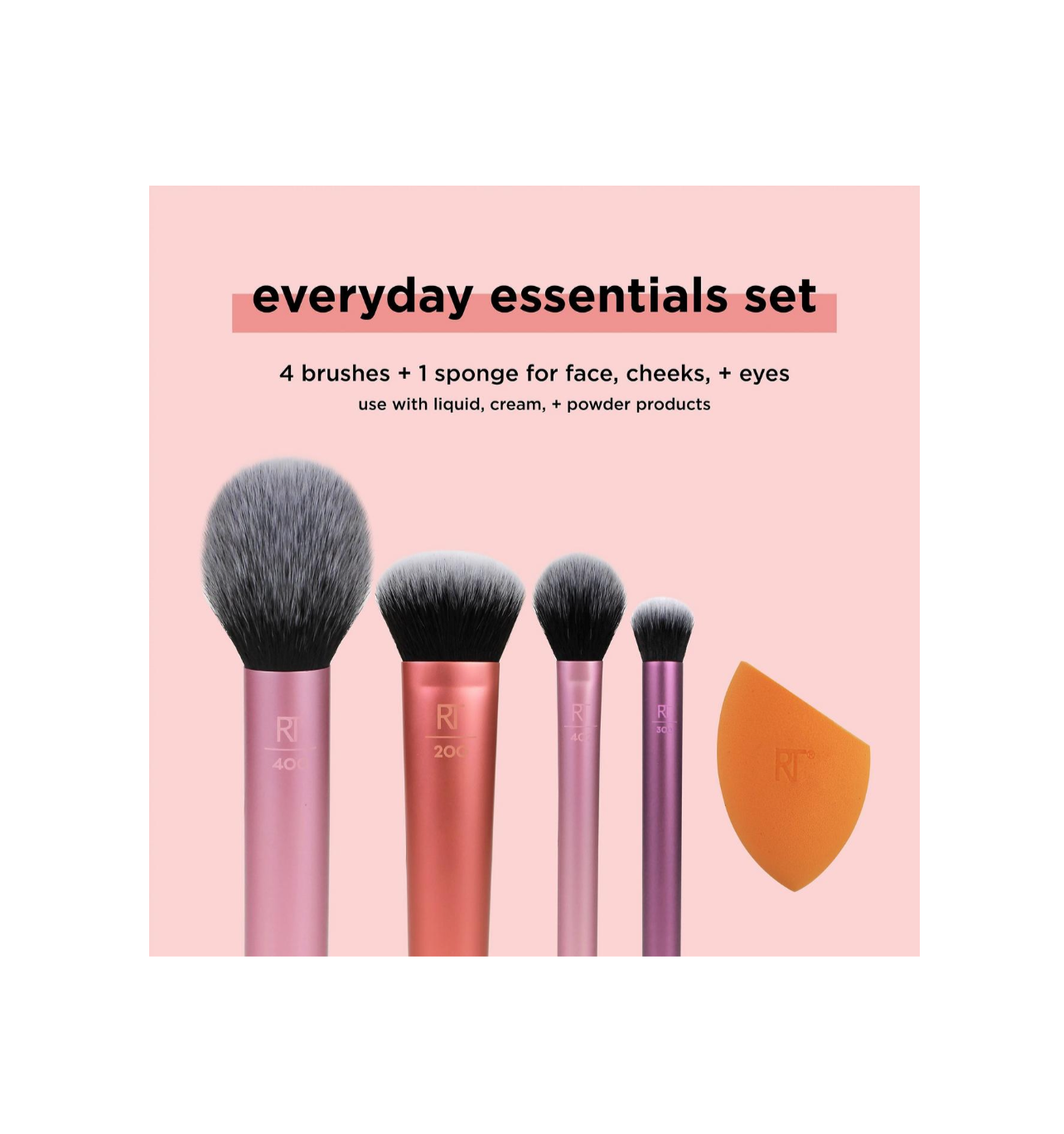 Real Techniques- Everyday Essentials Makeup Brush &
Sponge Set