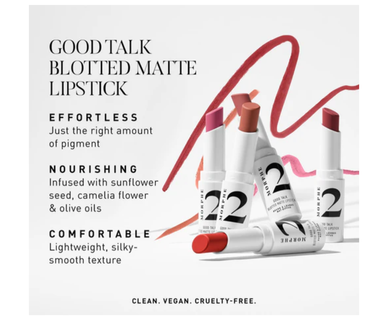 Morphe- Good Talk Soft Matte Lipstick-Rebel Red