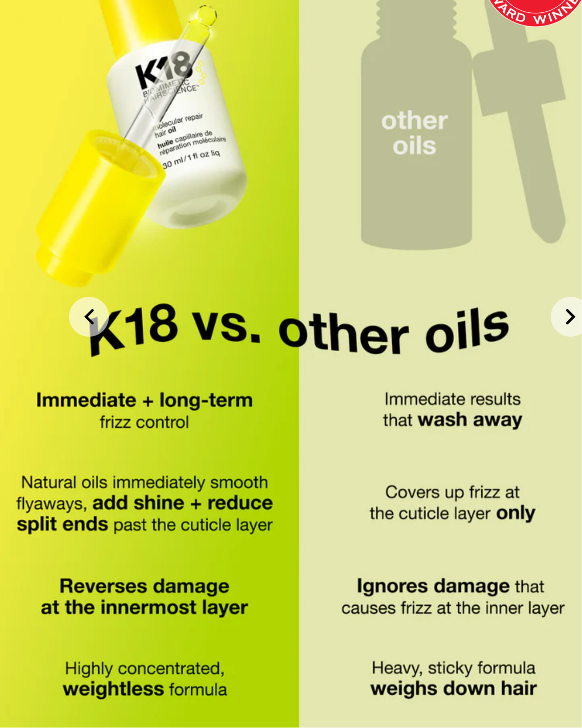 K18-molecular repair hair oil