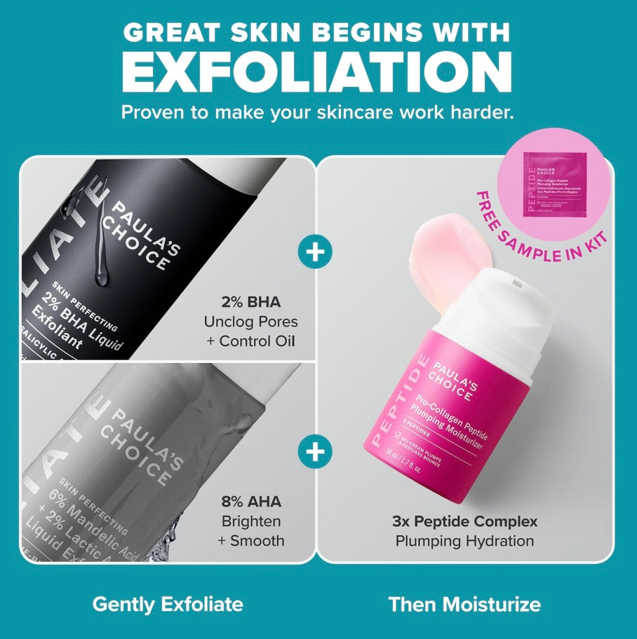 Paula’s Choice- Mini Exfoliation Icons Kit for clear, brighter looking skin