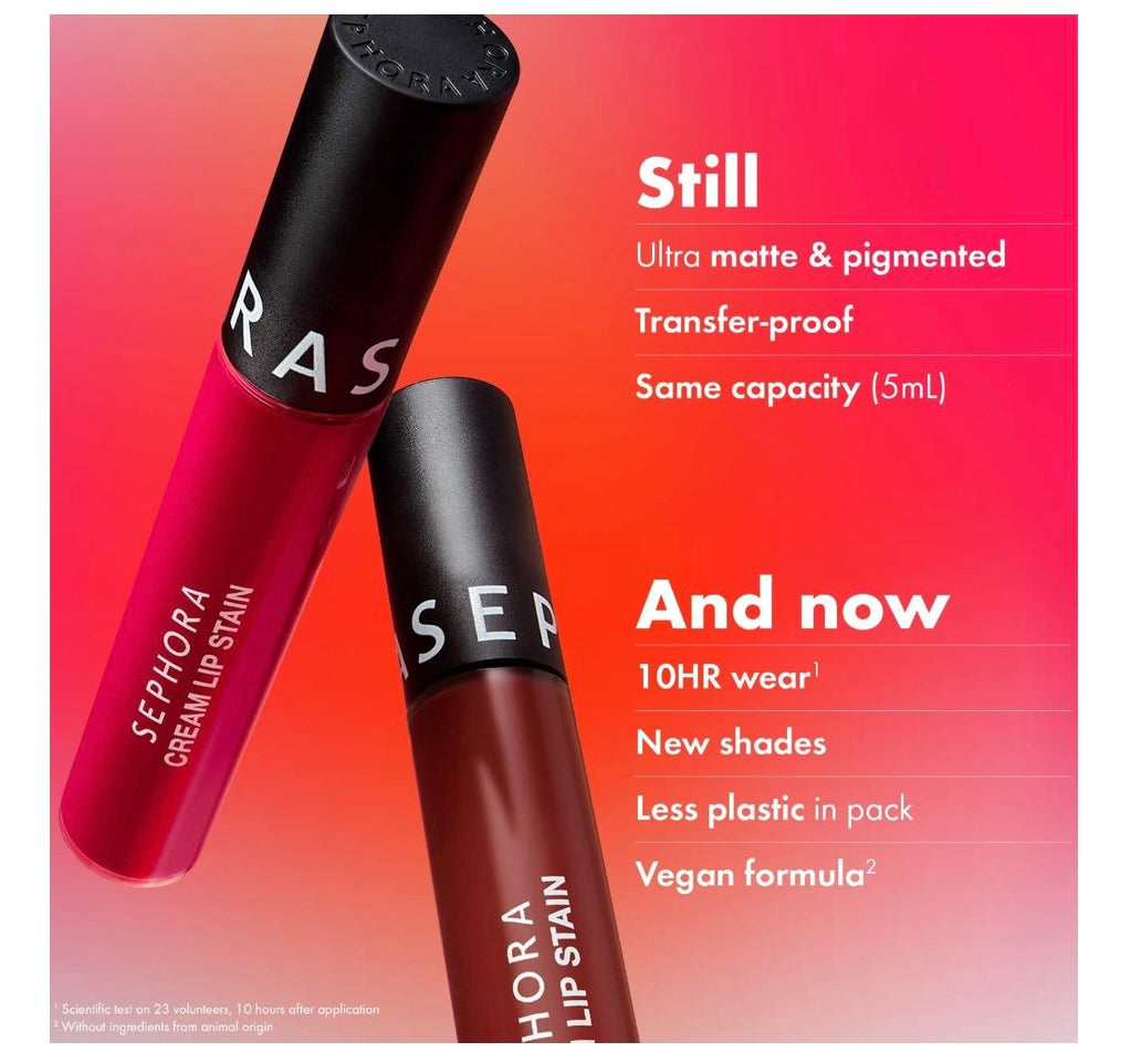Sephora- Cream Lip Stain 10HR Liquid Lipstick