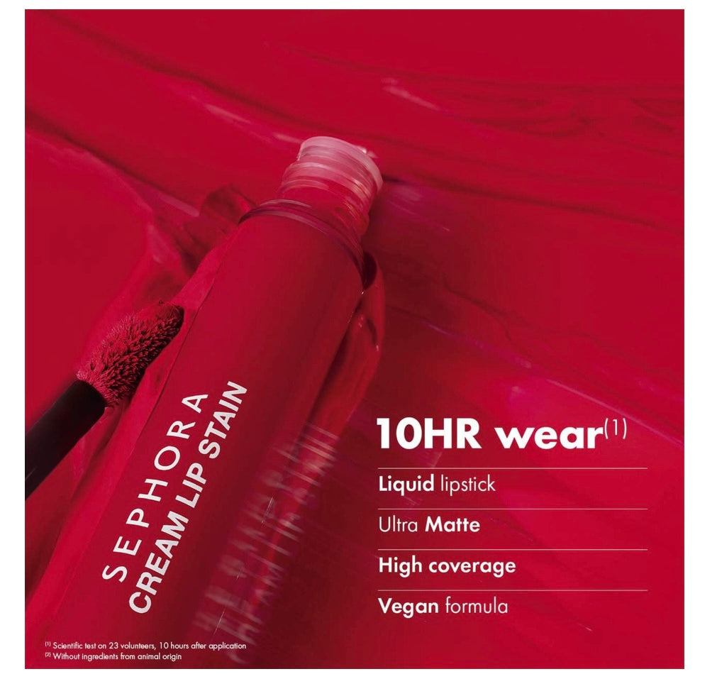 Sephora- Cream Lip Stain 10HR Liquid Lipstick