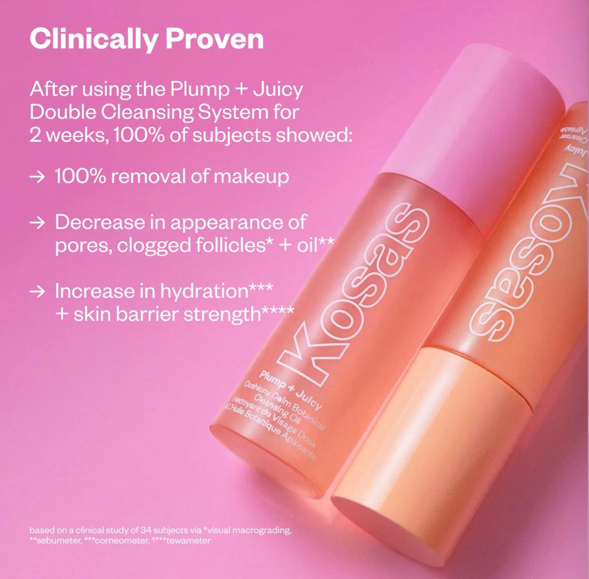 Kosas- Mini Plump+Juicy Double Cleansing System