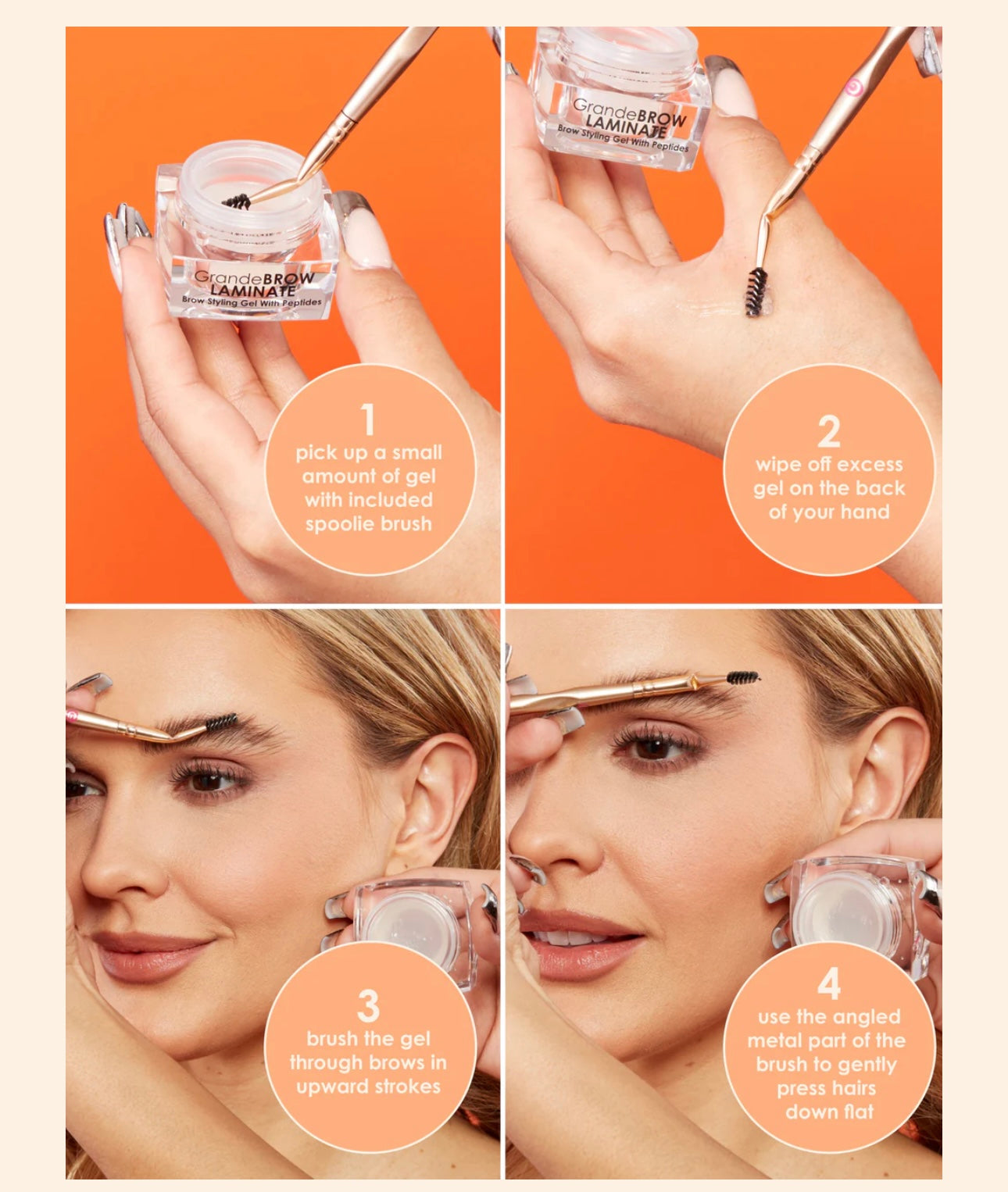 Grande Cosmetics-LAMINATE
Brow Styling Gel PLUS Brow Brush