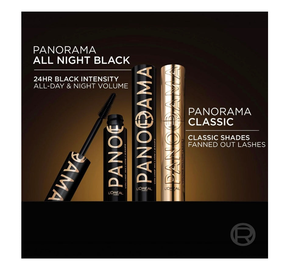 Loreal- Panorama Volumizing All Night Black 24-Hour Wear Mascara