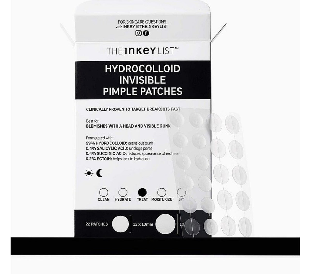 The INKEY List- Hydrocolloid Invisible Pimple Patches + Salicylic Acid