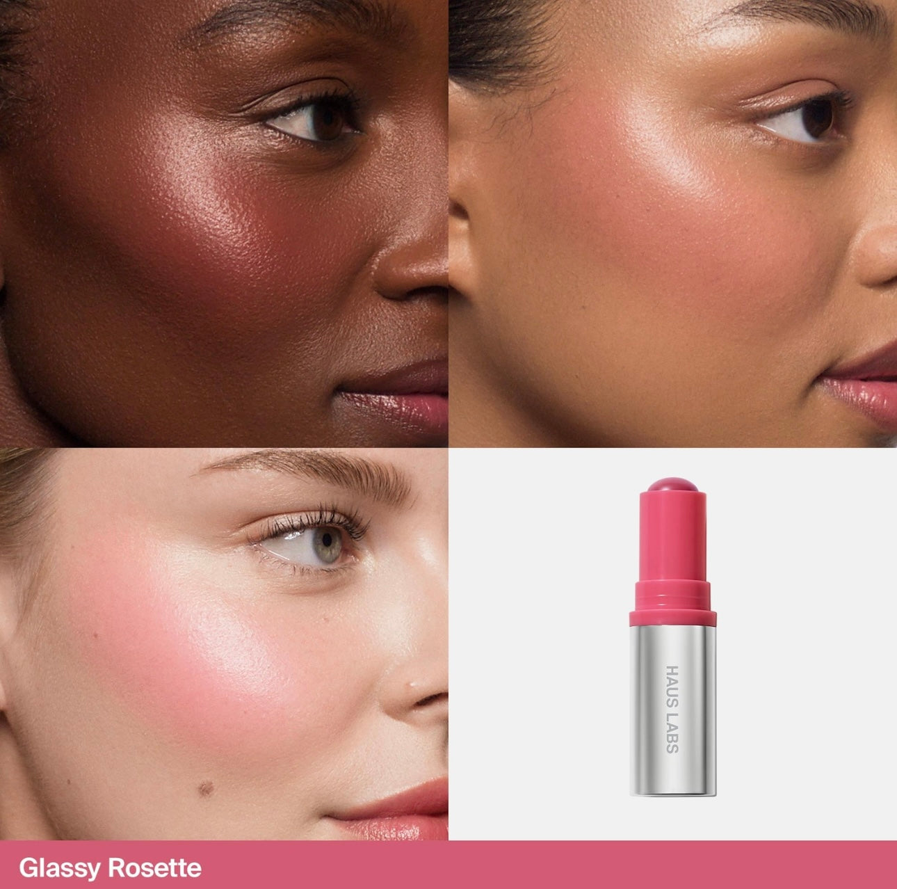 Haus Labs- Color Fuse Longwear Hydrating Glassy Lip + Cheek Blush Balm Stick