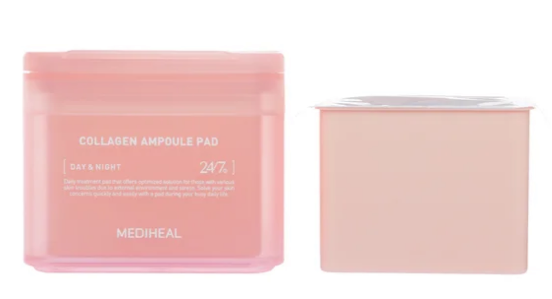 MEDIHEAL Collagen Ampoule Pad 100-count + 100-count refill Set