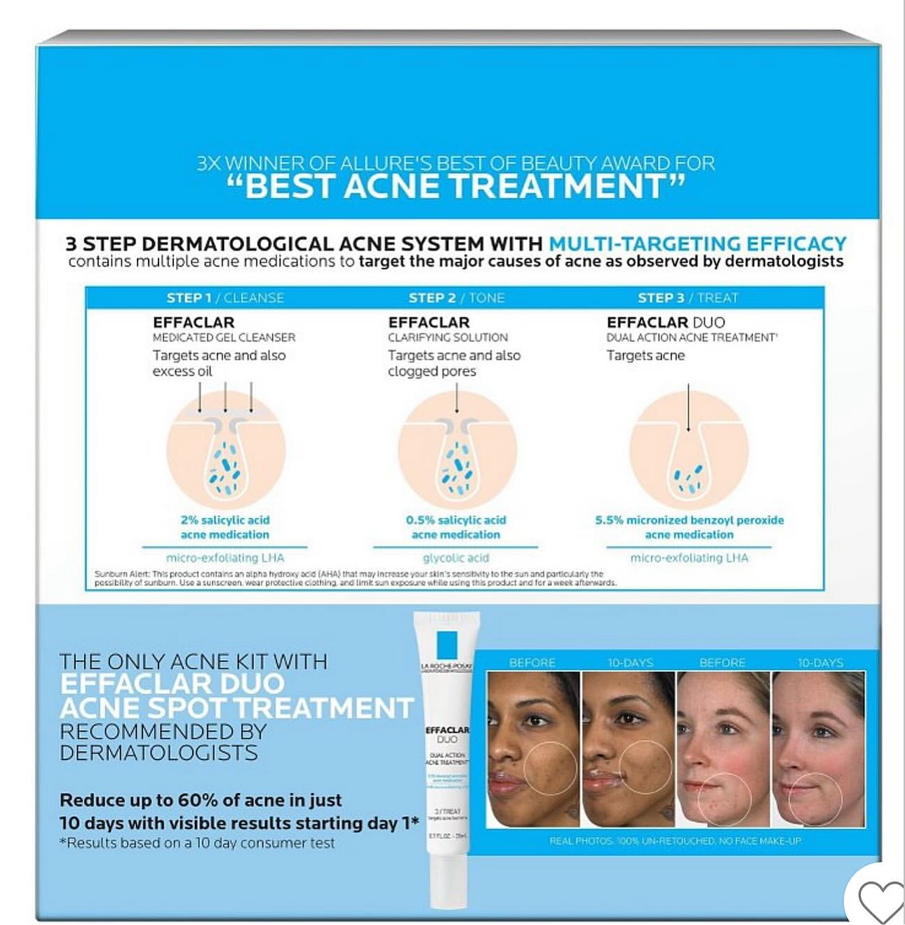 LA ROCHE POSAY-EFFACLAR
DERMATOLOGICAL ACNE SYSTEM