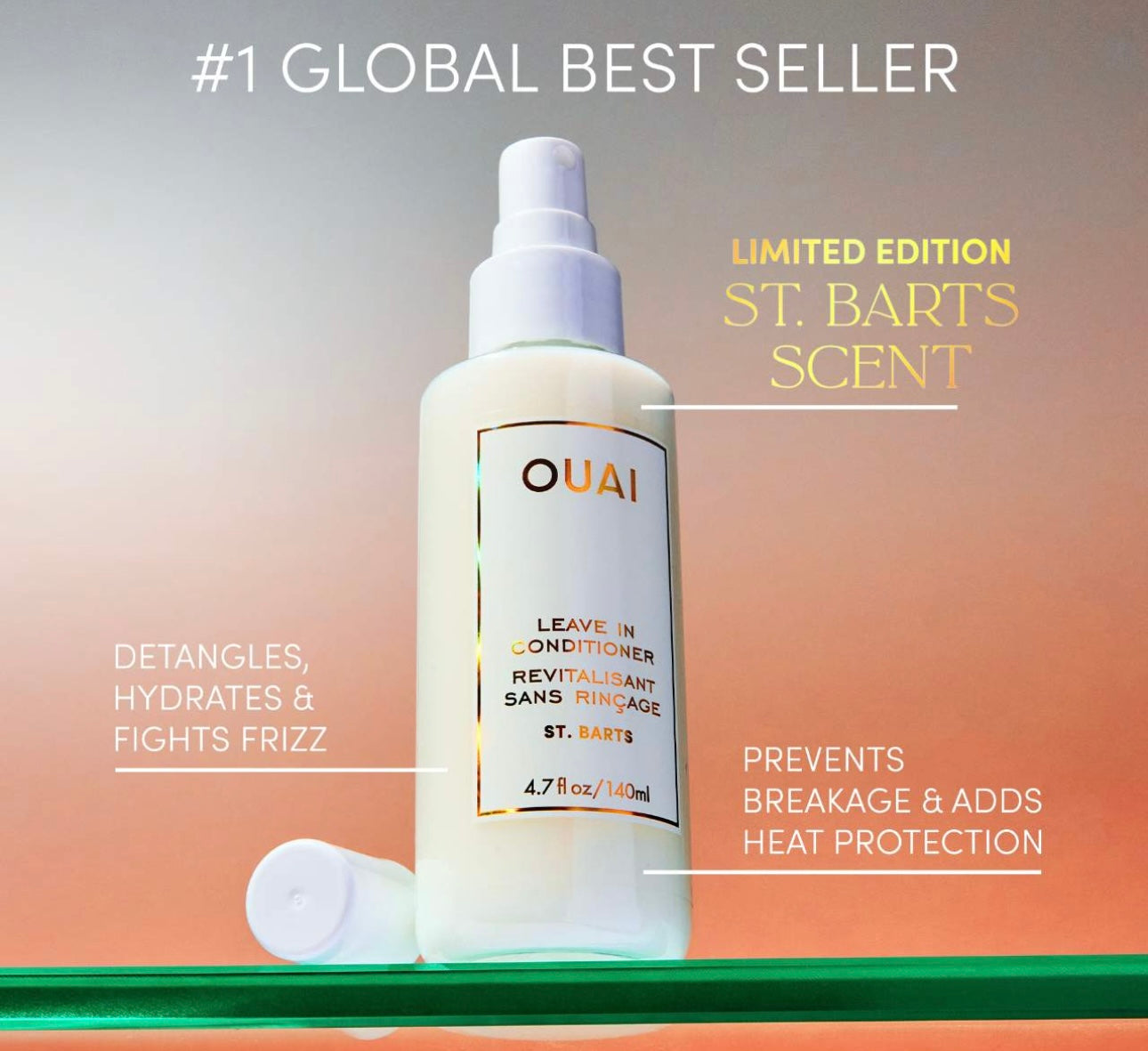 OUAI-Detangling and Frizz Fighting Leave In Conditioner