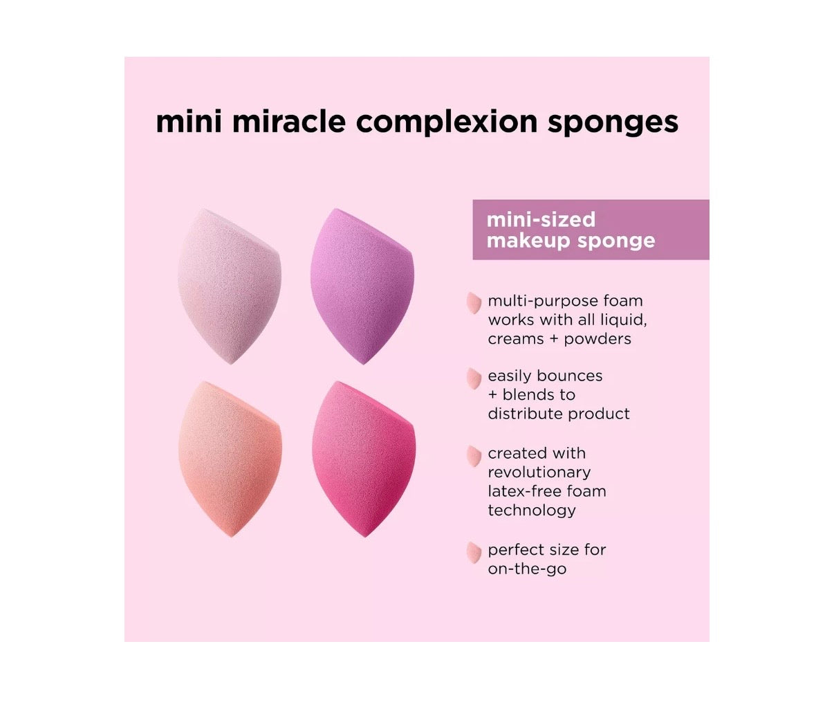 Real Techniques- Mini Miracle Complexion Sponge 4-Pack
