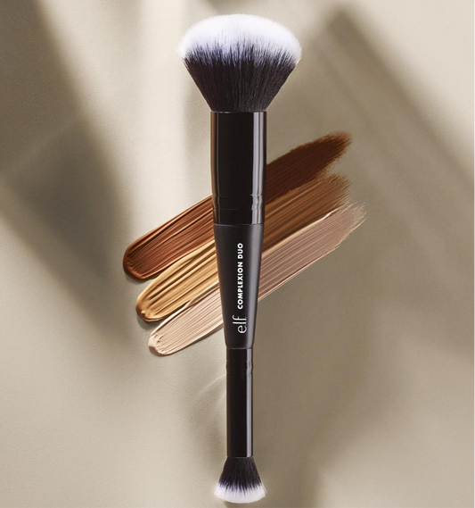 Elf-Complexion Duo Brush-
2-in-1 brush for foundation and concealer.