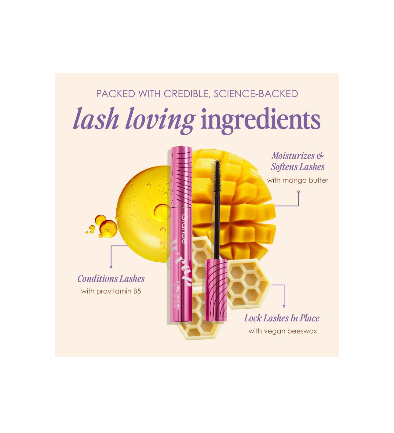Grande Cosmetics- GrandeWRAP Tubing Mascara with
Pro Vitamin B5