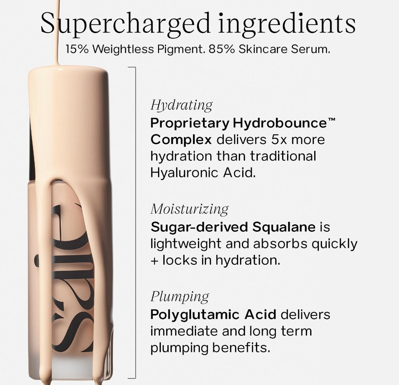 Saie-Glowy Super Skin Tint Foundation with Hyaluronic Acid