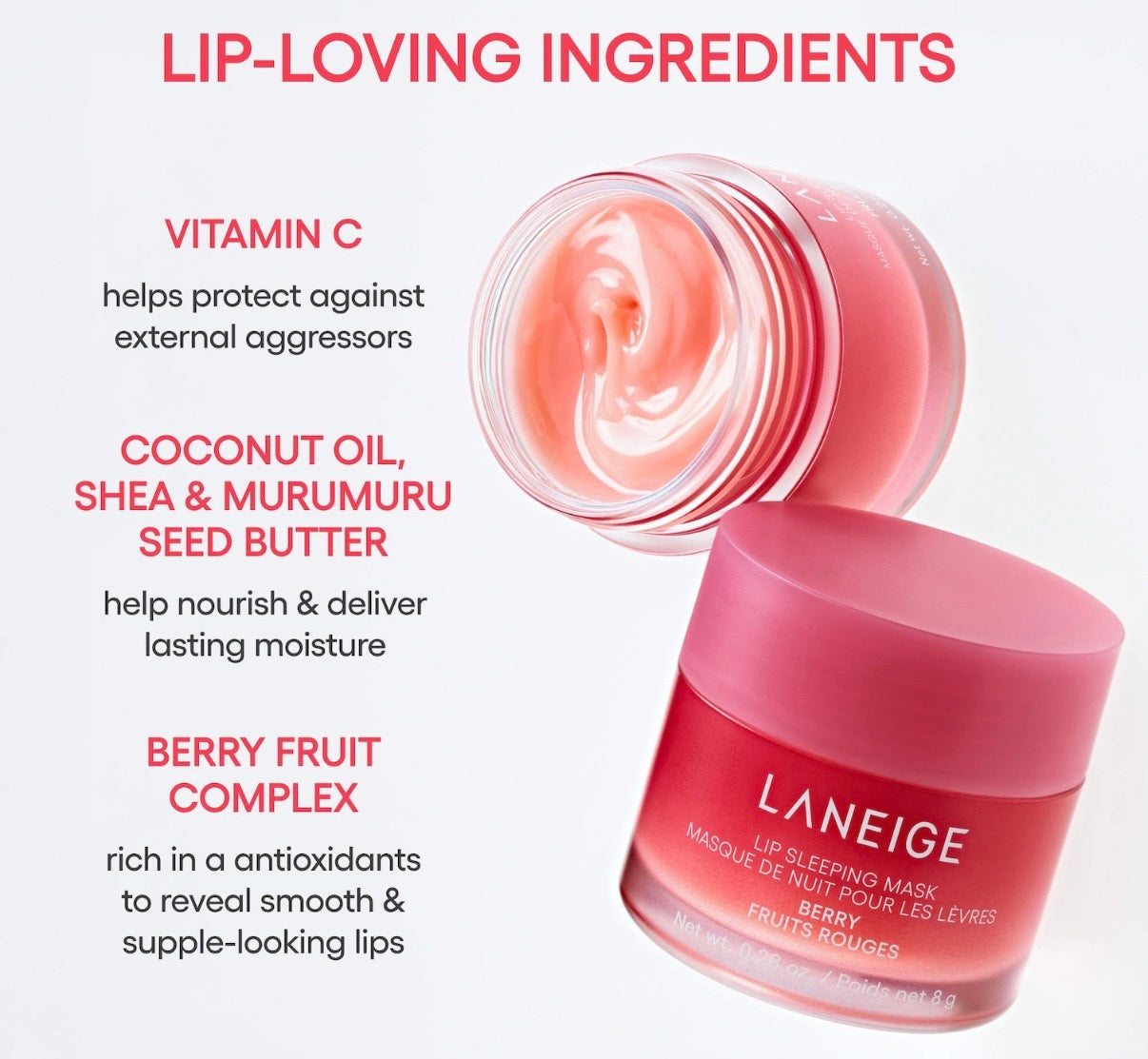 LANEIGE- Midnight Minis Hydrating Lip Sleeping Mask Treatment