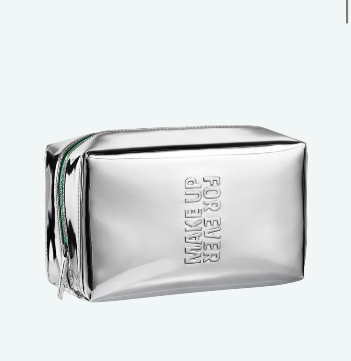 Make Up For Ever- Metallic Silver Makeup Bag/Organizer