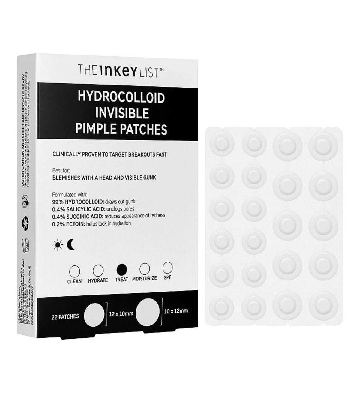 The INKEY List- Hydrocolloid Invisible Pimple Patches + Salicylic Acid