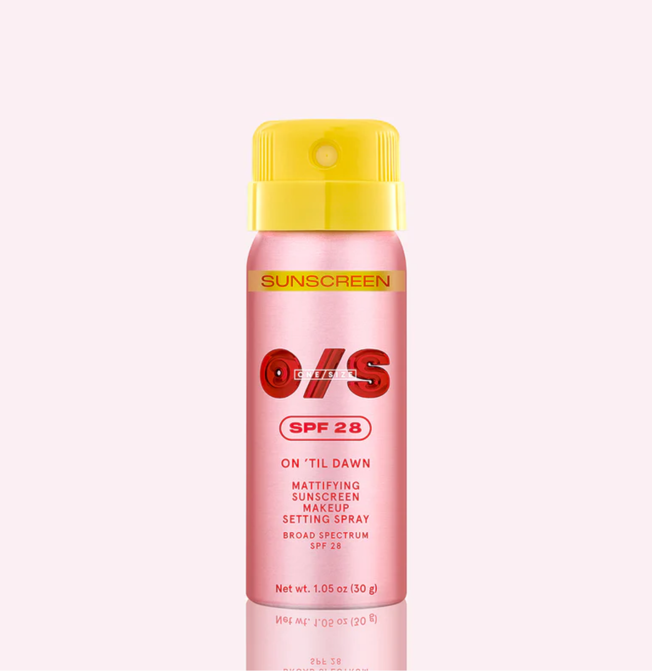 One Size- ON ‘TIL DAWN
MATTIFYING SUNSCREEN MAKEUP SETTING SPRAY SPF 28