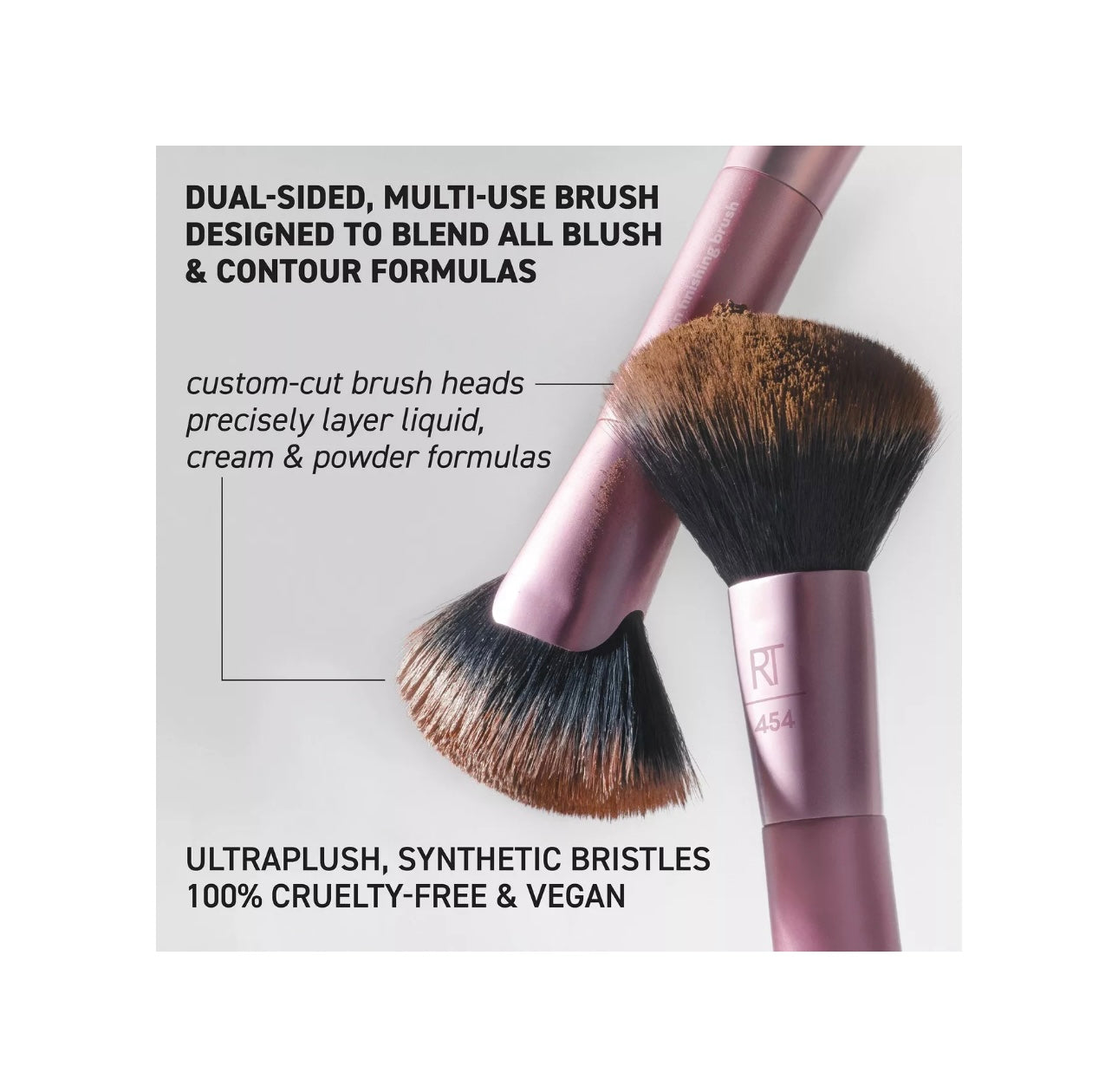 Real Techniques- Angled Fan Dual-Sided Finishing Brush