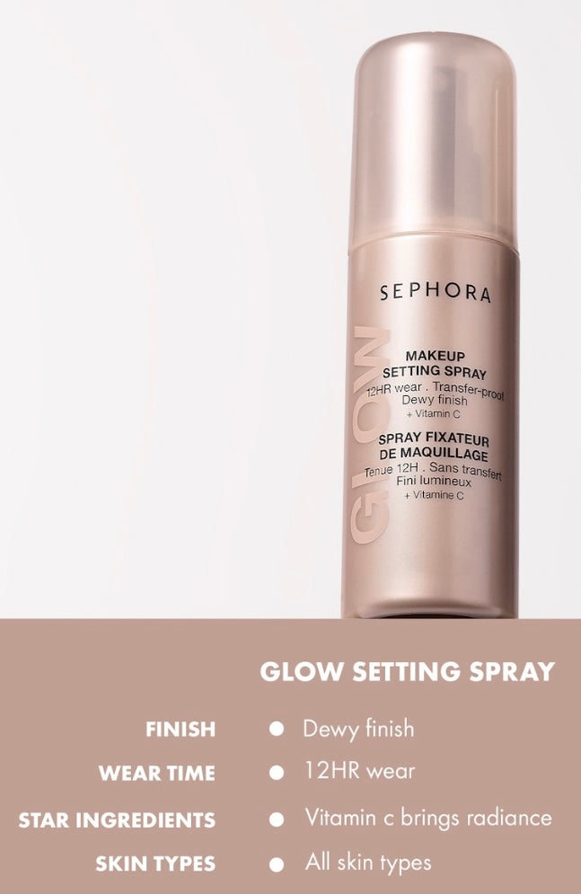 Sephora- Glow 12HR Wear Transferproof Makeup Setting Spray with Vitamin C