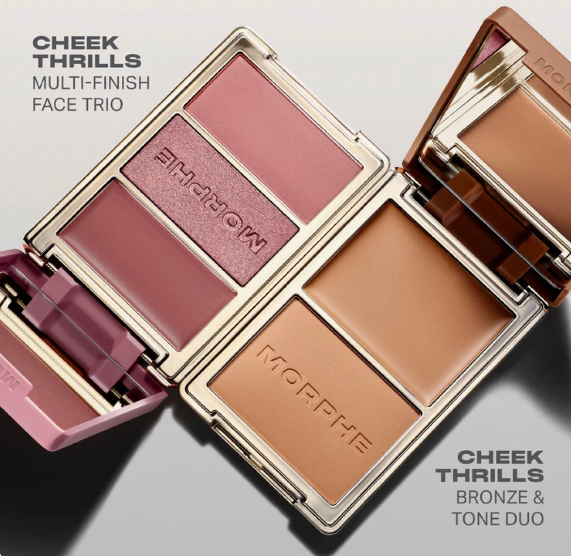 Morphe- Cheek Thrills Multi-Finish Face Trio Palette