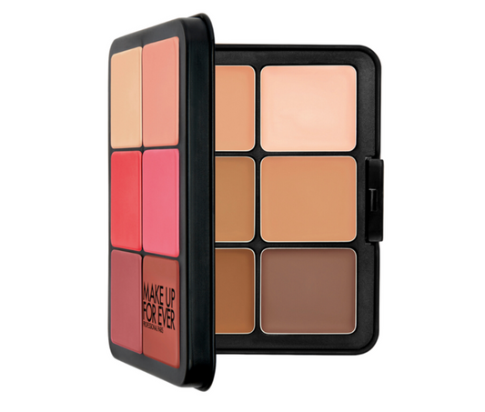 Make Up For Ever- HD SKIN FACE ESSENTIALS PALETTE WITH HIGHLIGHTERS- MULTIUSE CREAM FOUNDATION, BLUSH & HIGHLIGHT PALETTE