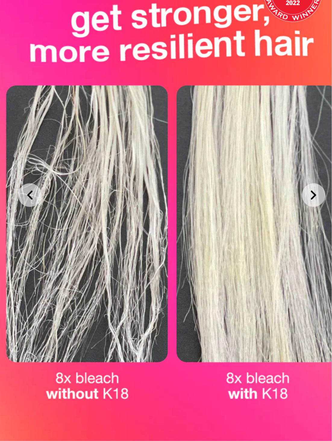 K18-leave-in molecular repair hair mask