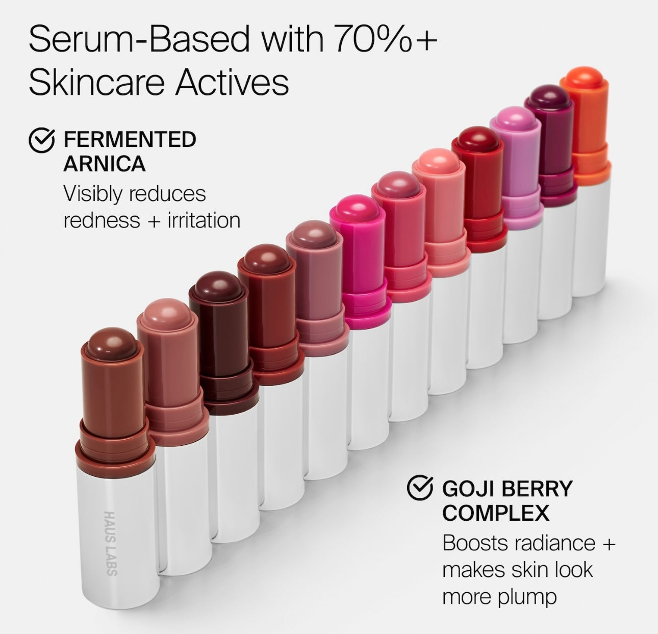 Haus Labs- Color Fuse Longwear Hydrating Glassy Lip + Cheek Blush Balm Stick