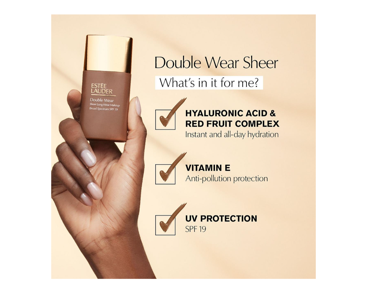 Estee Lauder-Double Wear Sheer Long-Wear Foundation SPF 19