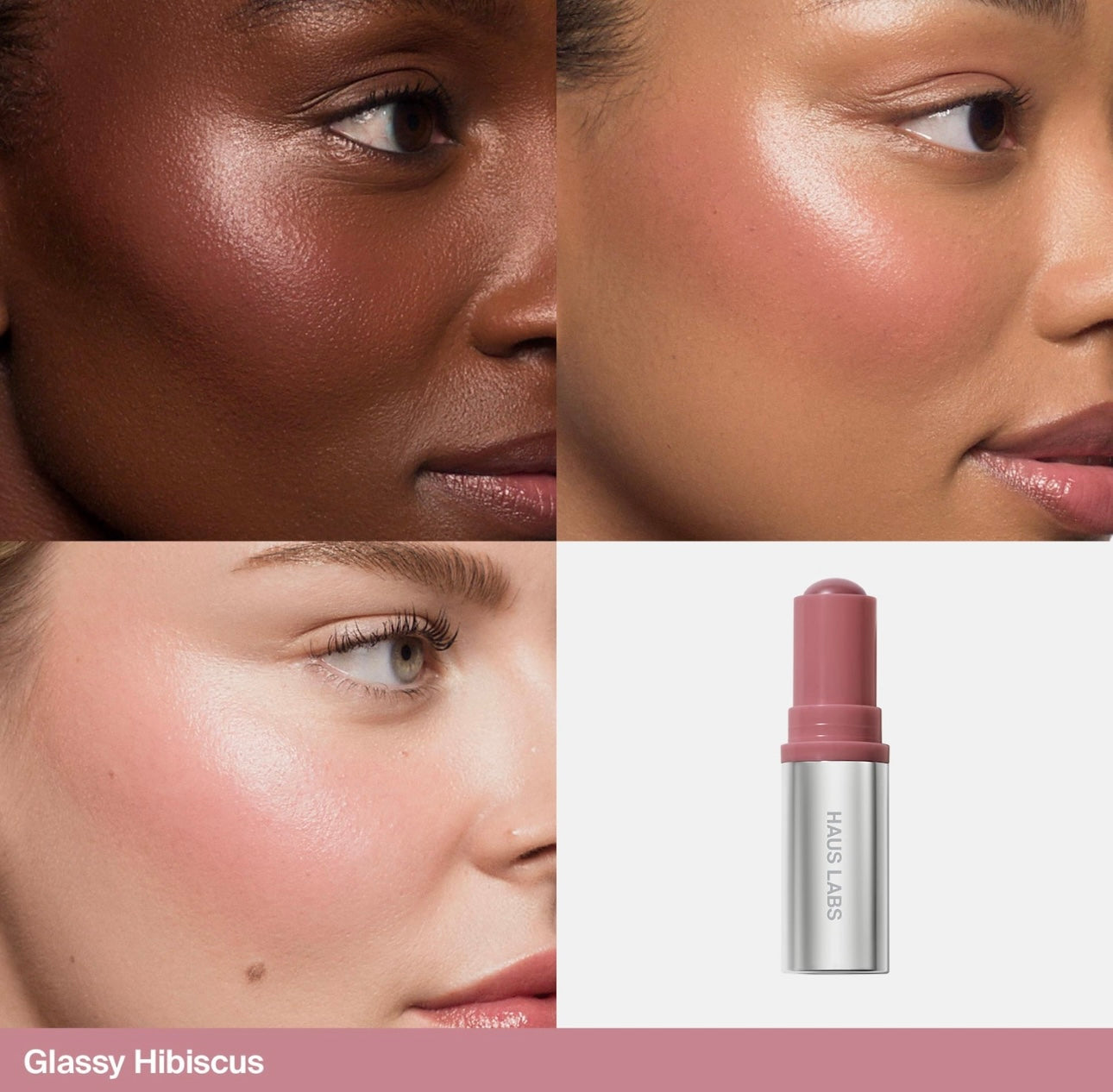 Haus Labs- Color Fuse Longwear Hydrating Glassy Lip + Cheek Blush Balm Stick