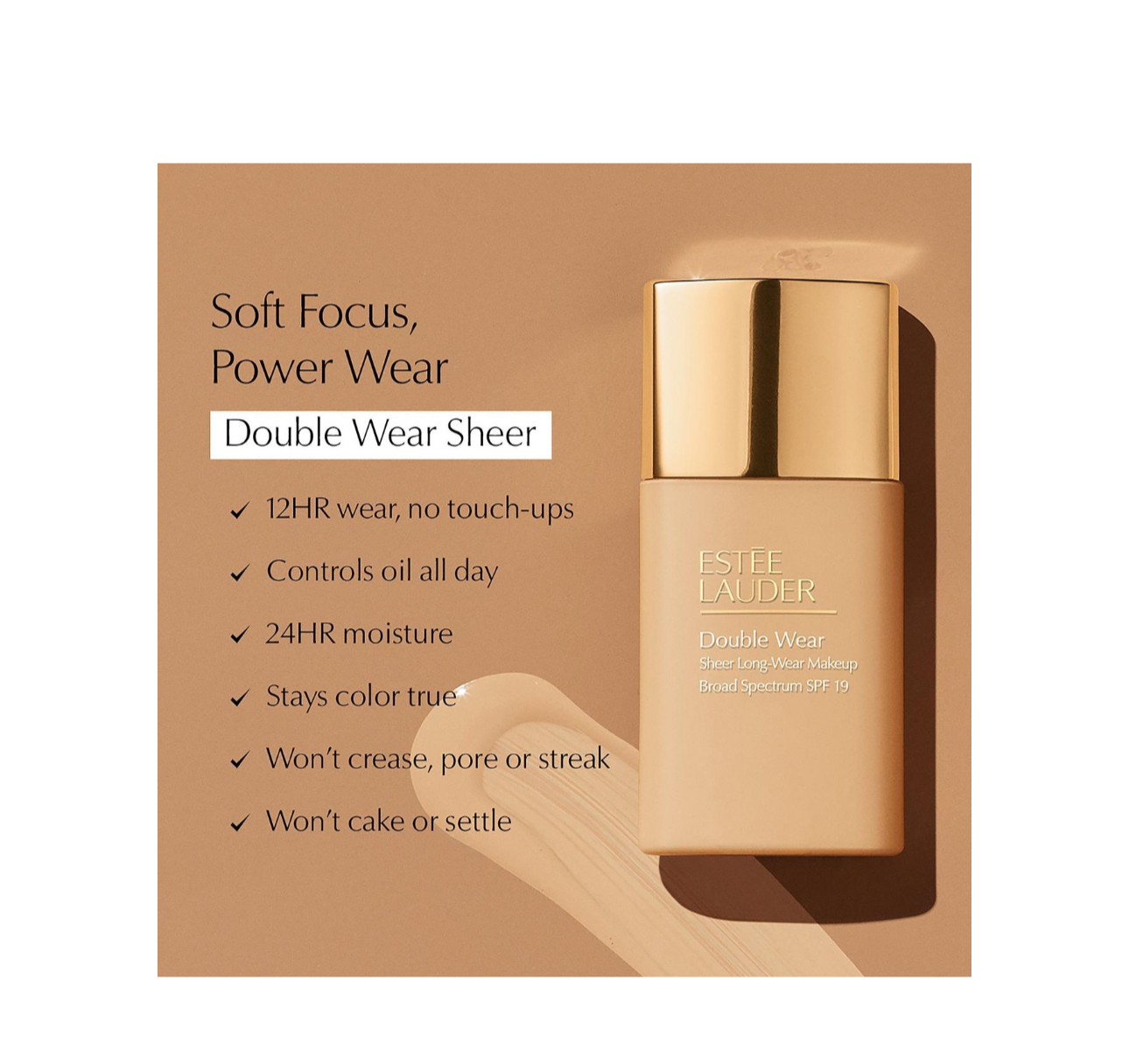 Estee Lauder-Double Wear Sheer Long-Wear Foundation SPF 19