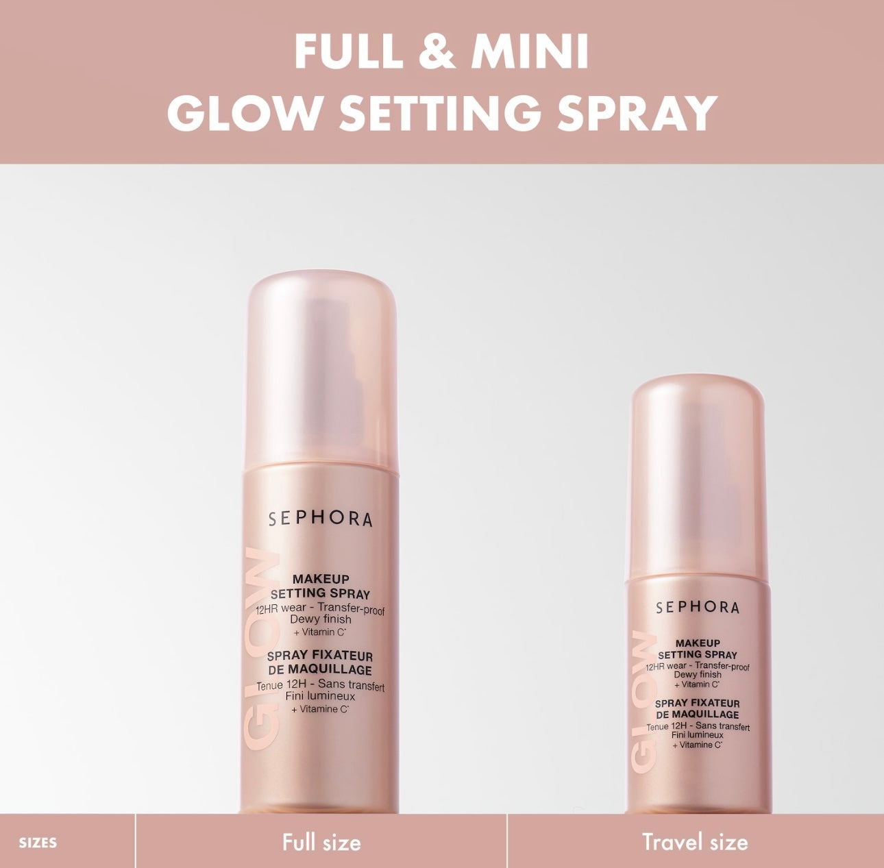 Sephora- Glow 12HR Wear Transferproof Makeup Setting Spray with Vitamin C