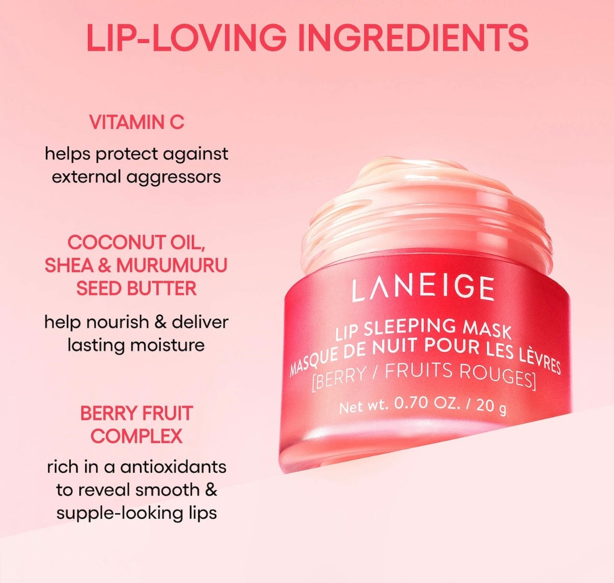 Laneige- Berry Sweet Lip Treatment Minis Trio Set