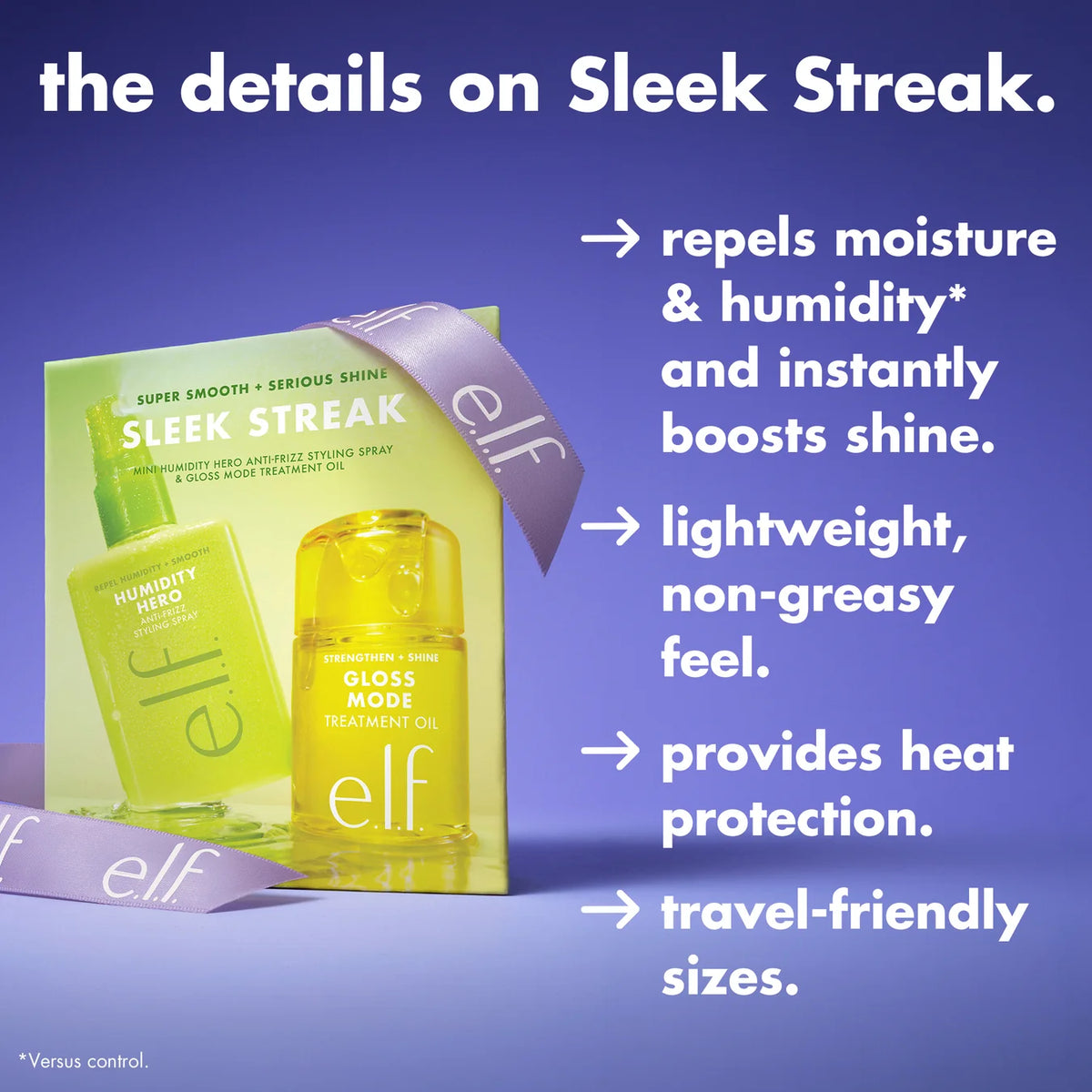 Elf- Sleek Streak Shine Hair Care Kit