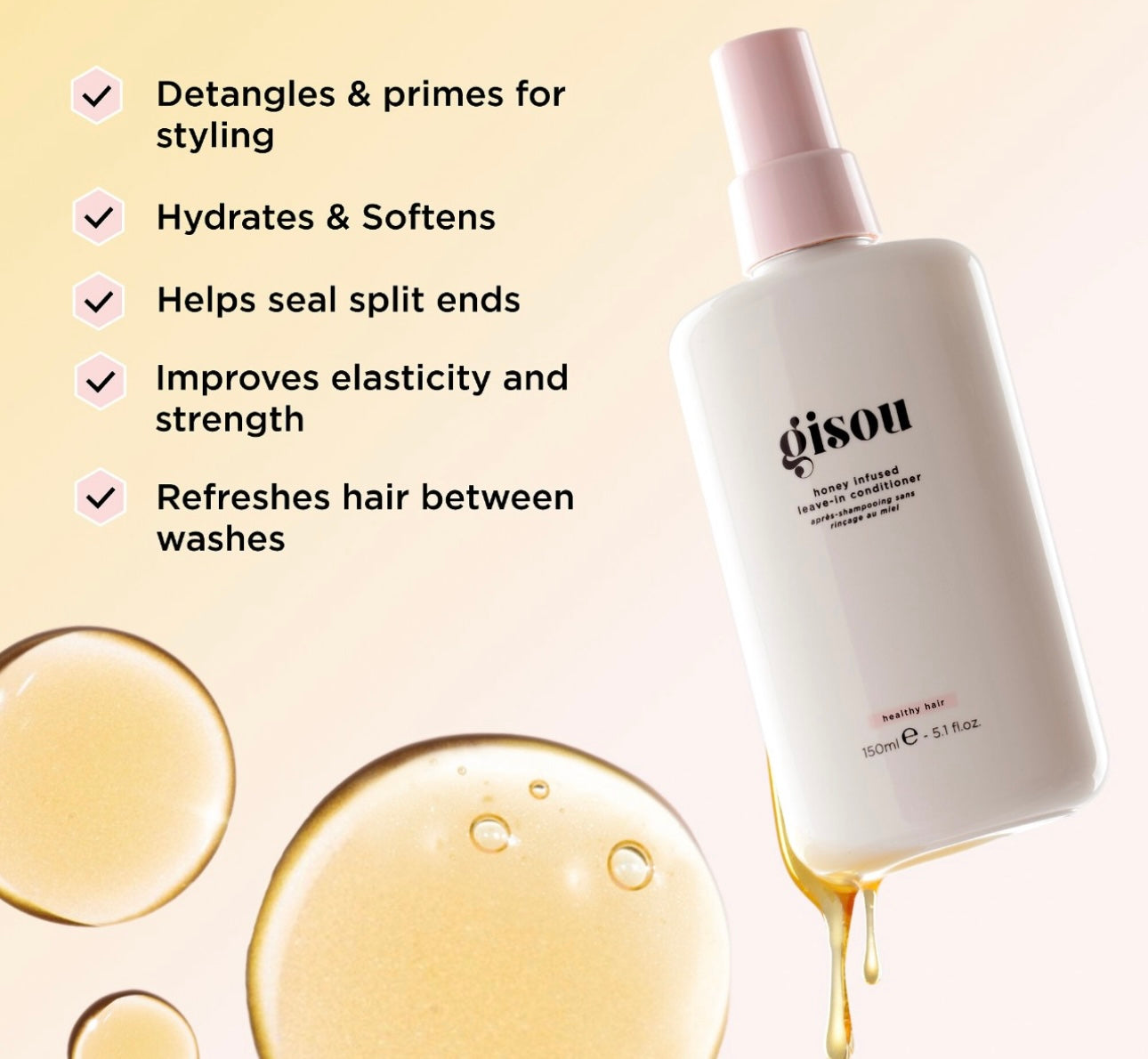 Gisou- Honey Infused Leave-In Conditioner