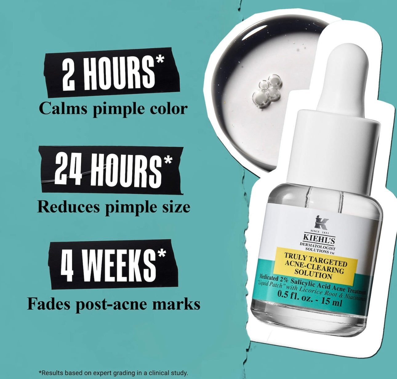 Kiehl’s- Truly Targeted Acne-Clearing Liquid Pimple Patch with Salicylic Acid