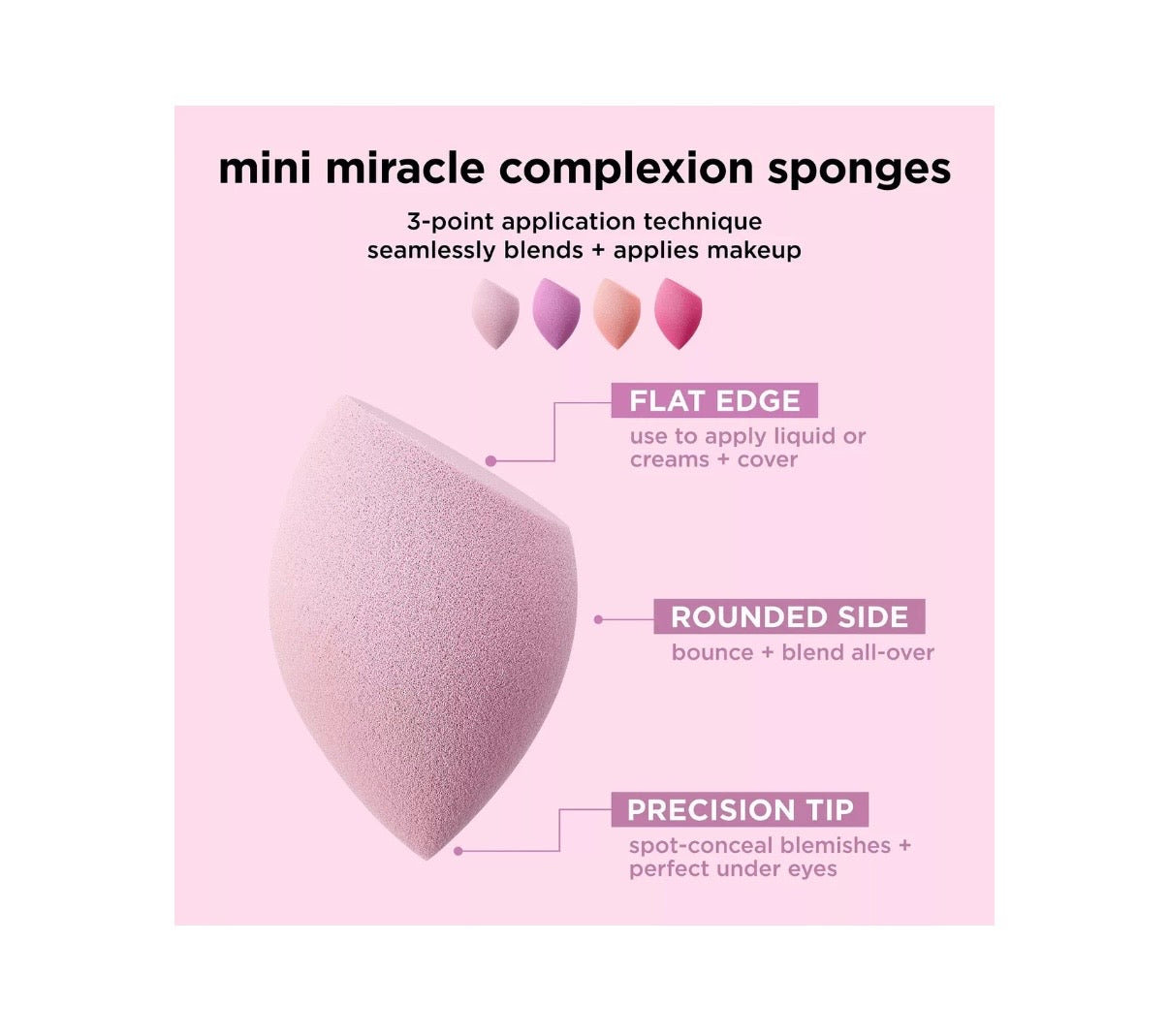 Real Techniques- Mini Miracle Complexion Sponge 4-Pack