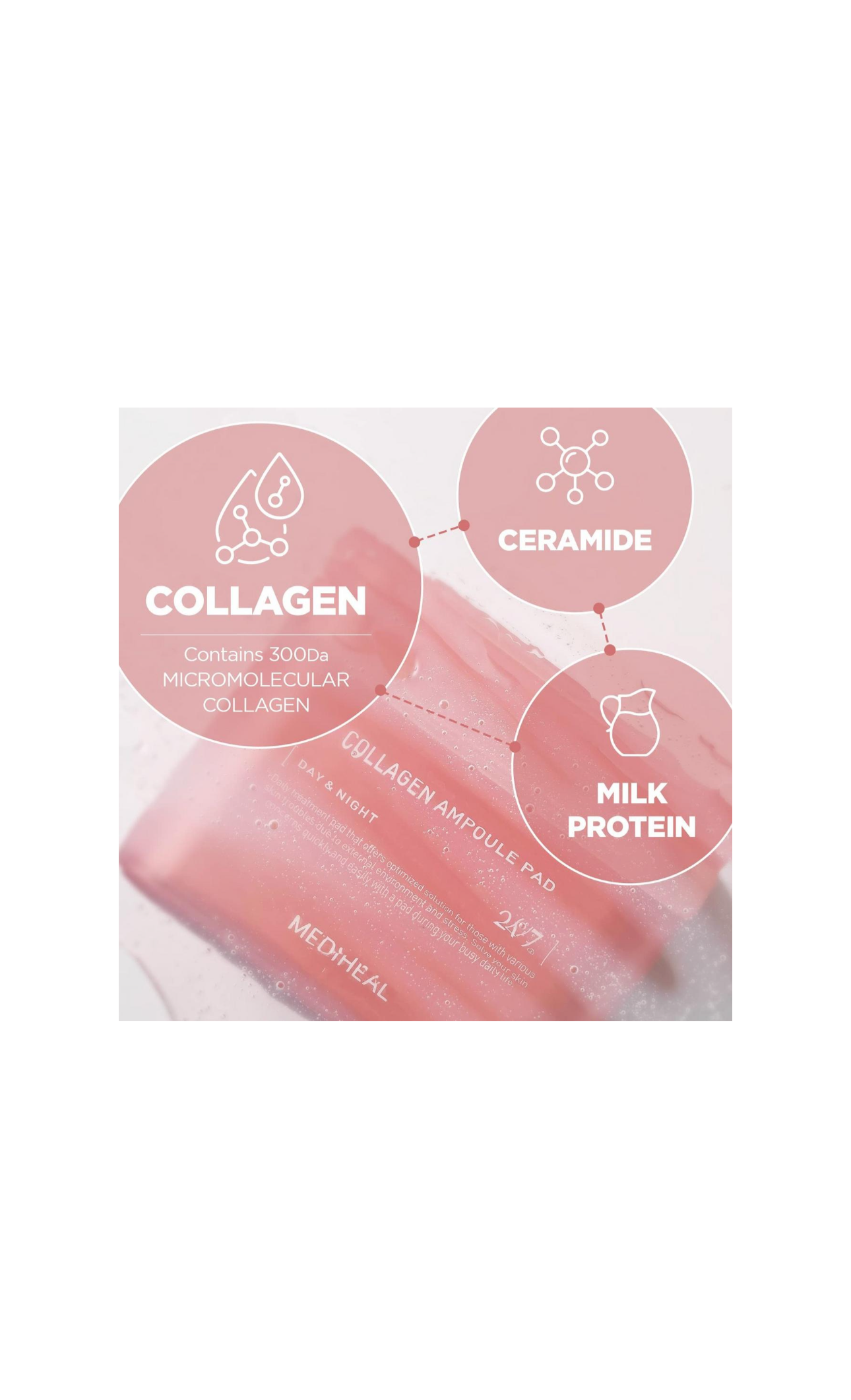 MEDIHEAL Collagen Ampoule Pad 100-count + 100-count refill Set