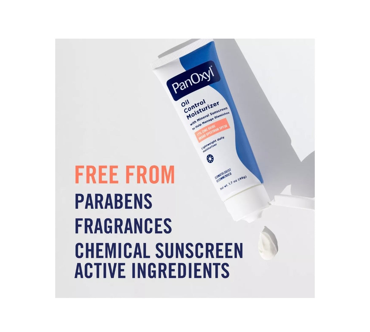 PanOxyl- Oil Control Moisturizer with Broad Spectrum SPF 30 Mineral Sunscreen