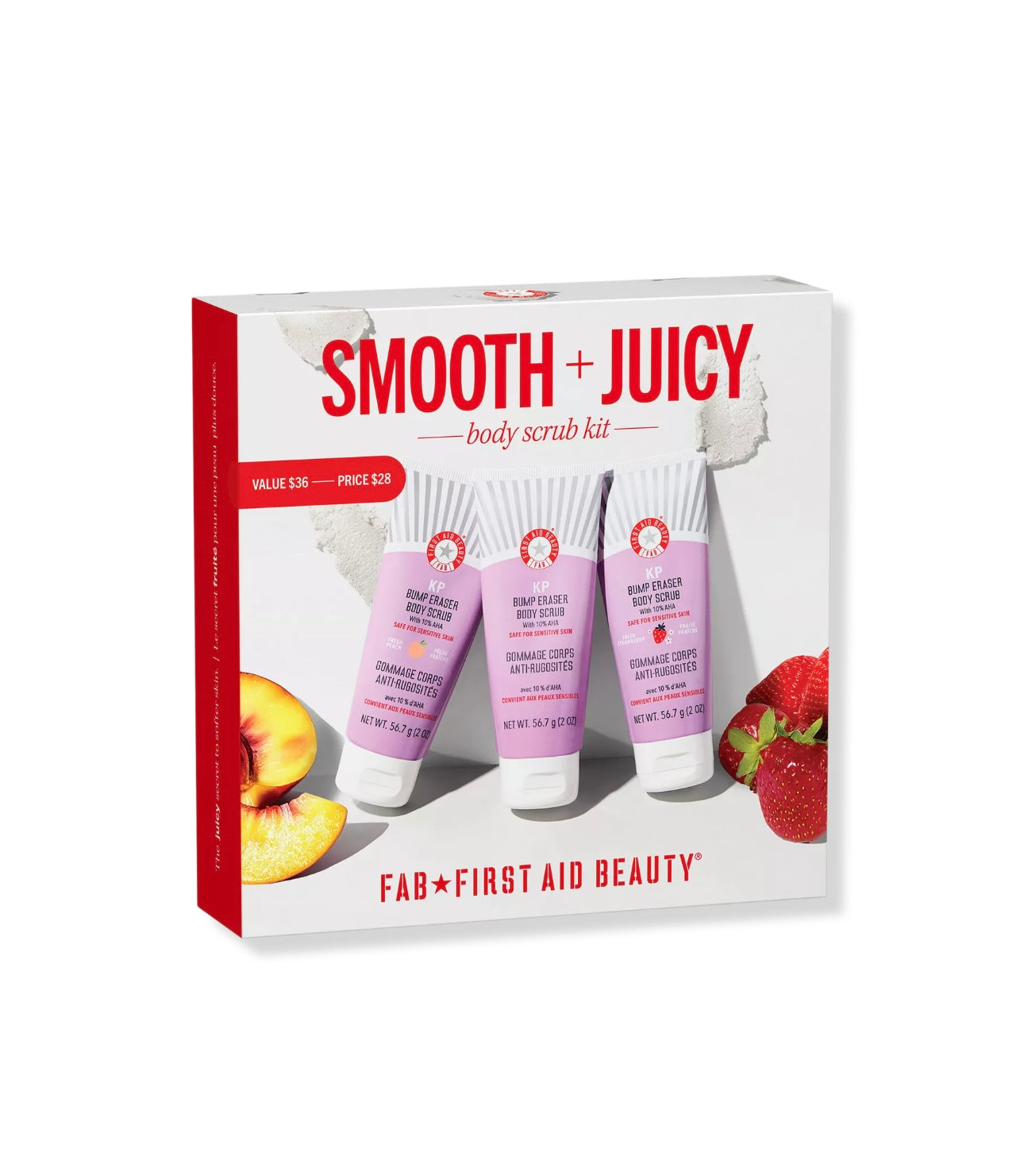 First Aid Beauty- Smooth + Juicy Scrub & Exfoliator Kit