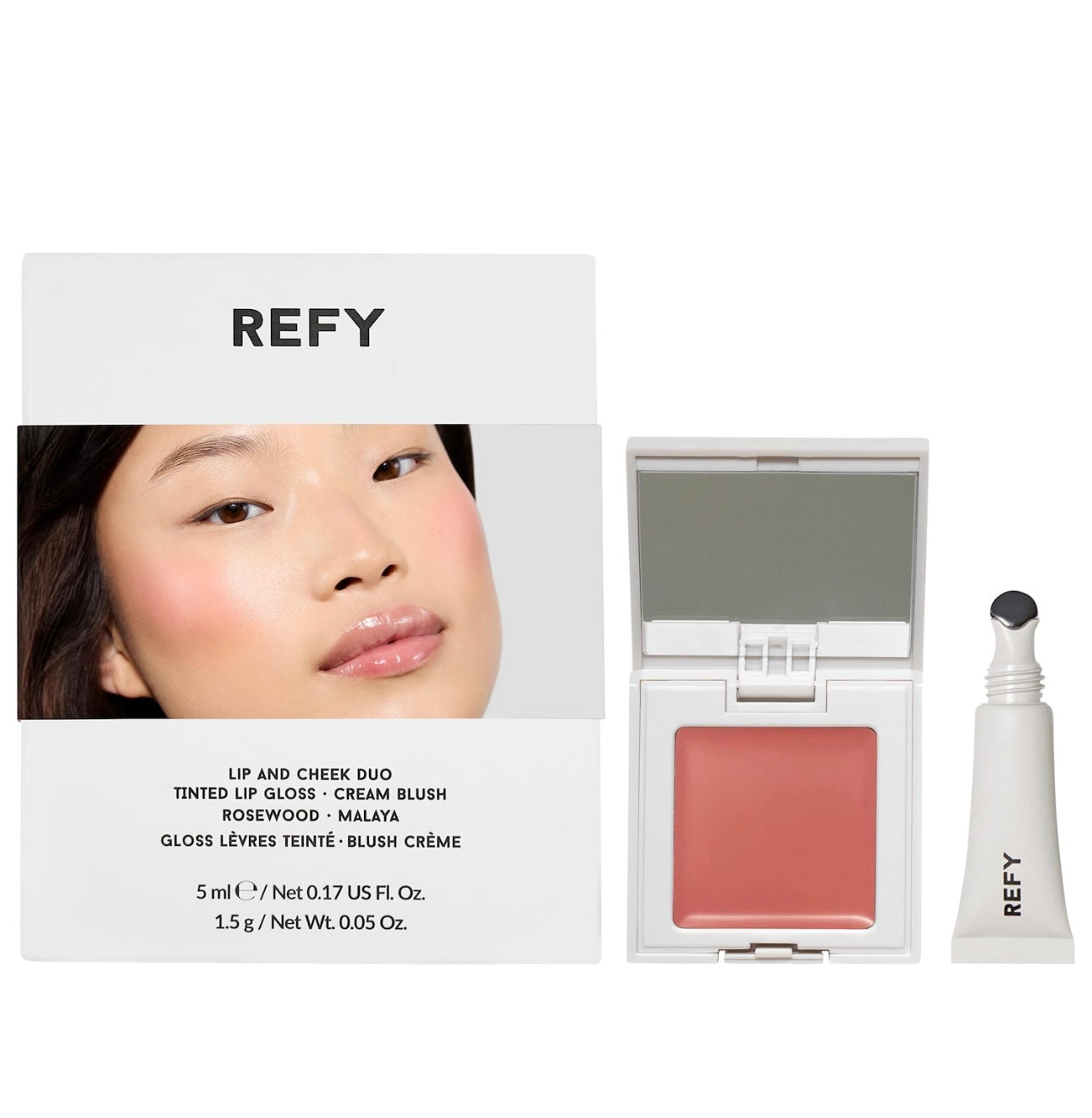 REFY- Lip Gloss and Full Size Cheek Duo Set