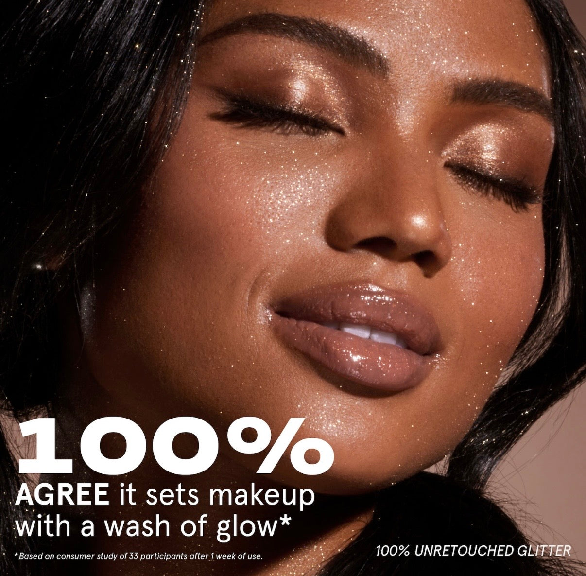One Size- On 'Til Dawn Waterproof Glitter Setting Spray- Brown Sugar