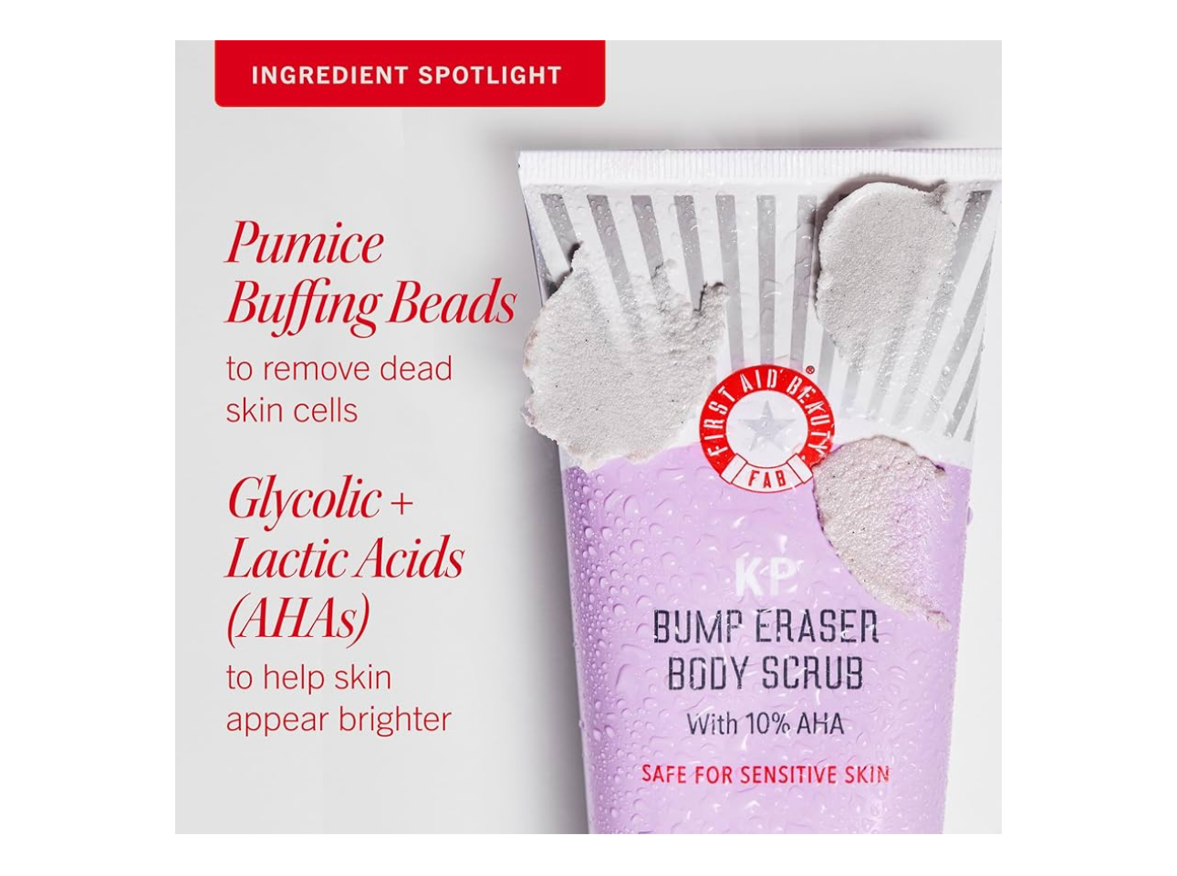 First Aid Beauty- KP Bump Eraser Body Scrub with 10% AHA