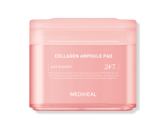 MEDIHEAL Collagen Ampoule Pad 100-count + 100-count refill Set
