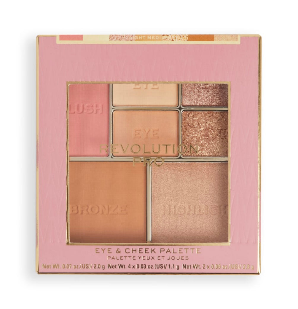 Revolution- Pro Iconic Eye & Cheek Palette ( Eyeshadow, Blush, Bronzer & Highlighter )