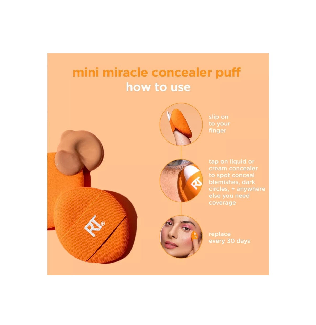 Real Techniques- Mini Miracle Concealer Puff Trio