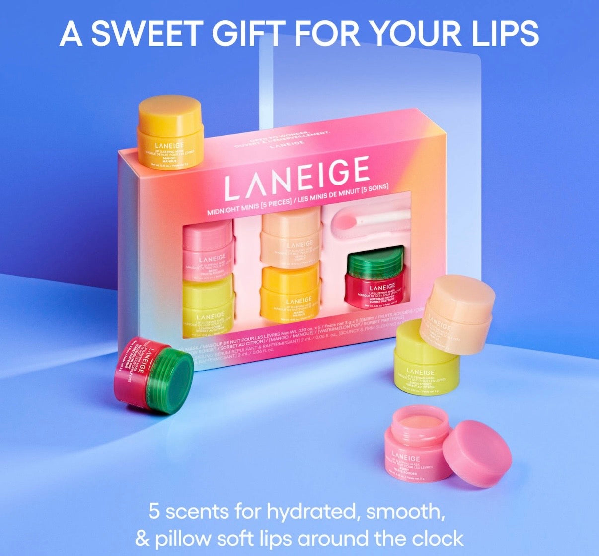 LANEIGE- Midnight Minis Hydrating Lip Sleeping Mask Treatment